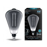 Лампа светодиодная Gauss Filament ST164 6W 330lm 4000К Е27 gray straight LED 157802205