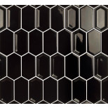 Мозаика керамическая Leedo Ceramica L'Universo Crayon Black glos 278x304 мм