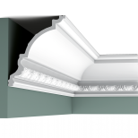Карниз потолочный полиуретановый Orac Decor Luxxus C301F 2000х144х170 мм