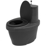 Туалет торфяной Экопром Rostok с термосиденьем черный гранит