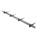 Снегозадержатель трубчатый овальный Borge 25х45 мм для композитной черепицы RR 32 серо-коричневый матовый 3000 мм 4 опоры