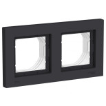Рамка Schneider Electric AtlasDesign Aqua ATN441002 IP44 двухместная карбон