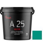 Краска резиновая Аквест-25 для крыш и фасадов бирюзово-зеленая 1,2 кг