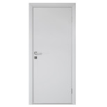 Дверь межкомнатная EtaDoor ПВХ с алюминиевым торцом глухое белое 2000х1000 мм