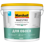 Краска для стен и потолков Marshall Maestro Интерьерная Классика глубокоматовая 4,5 л