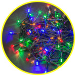 Гирлянда светодиодная Navigator NGF-S01-100RGBY-10-11.5m-230-C8-G-IP20 Нить мультиколор свет 1150 см
