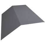 Изображение товара Конек плоский Grand Line Pe Ral 7004 190х190 мм для металлочерепицы