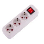 Колодка удлинителя Lezard Lila 720-0300-302 3 розетки с заземлением и выключателем