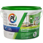 Краска акриловая Profilux PL- 04А для стен и потолков глубокоматовая белая 1,4 кг