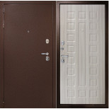 Дверь входная металлическая Дверной Континент Рубикон Б левая 860x2050 мм снаружи металл Медный антик внутри МДФ Белый сандал