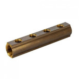 Коллектор распределительный латунный Giacomini R582A 100 мм с внутренней резьбой 1 1/4 и 3/4 дюйма на 5 выходов