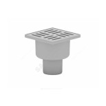 Трап нерегулируемый с "сухим" затвором Дн 50 с пластиковой решёткой 100х100мм вертикальный выпуск АНИ Пласт TQ5204