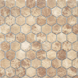Мозаика из мрамора Caramelle Mosaic Pietrine Hexagonal Emperador Light Mat 285х305 мм