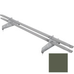 Изображение товара Снегозадержатель трубчатый овальный Borge Русский рубеж 25х45 мм RAL 6003 оливково-зелёный 1500 мм 2 опоры