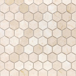Мозаика из мрамора Caramelle Mosaic Pietrine Hexagonal Crema Marfil Mat 285х305 мм