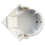 Ванна акриловая Radomir Fra Grande Монте-Карло 149х149 см белая с рамой-подставкой и панелью