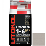 Затирка цементная для швов Litokol Litochrom 1-6 Evo LE.120 жемчужно-серая 5 кг