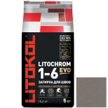 Затирка цементная для швов Litokol Litochrom 1-6 Evo LE.130 серая 5 кг
