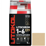 Затирка цементная для швов Litokol Litochrom 1-6 Evo LE.220 песочная 5 кг