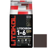 Затирка цементная для швов Litokol Litochrom 1-6 Evo LE.245 Горький шоколад 5 кг