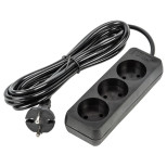 Удлинитель Uniel Ultra UL-00009983 3 розетки без заземления черный 3 м 10А