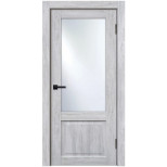 Дверь межкомнатная Komfort Doors Классик 2 со стеклом орех бьянко 1900х550 мм в комплекте коробка 2,5 шт и наличник 5 шт
