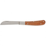 Нож садовый складной Palisad 79003 прямое лезвие 173 мм деревянная рукоятка