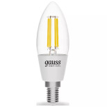 Лампа светодиодная Gauss Smart Home Filament С35 4,5W 495lm 2700К E14 LED диммируемая 1230112