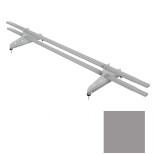 Снегозадержатель трубчатый овальный Borge NewLine 20х40 мм RAL 7036 платиново-серый 1500 мм 2 опоры