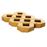 Плитка тротуарная из искусственного камня KR Professional Паркинг-паркет 77541 бежевая