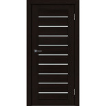Дверь межкомнатная Komfort Doors Альфа Экошпон Венге стекло белое матовое 1900х550 мм в комплекте коробка 2,5 шт. и наличник 5 шт.