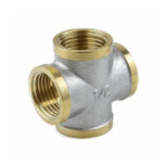 Крест латунь никель Ду 25 (1") ВР/ВР 9011 ГОСТ 32585-2013 Aquasfera 9011-03