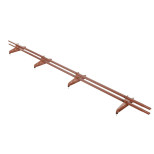 Снегозадержатель трубчатый овальный Borge NewLine 20х40 мм RAL 8004 терракотовый 3000 мм 4 опоры