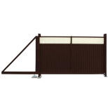 Ворота откатные Grand Line Премиум Плюс 2000х4500 мм Ral 8017/1014