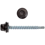 Саморез кровельный Креп-Комп ск518019кф 4,8х51 мм Ral 8019 серо-коричневый 100 штук