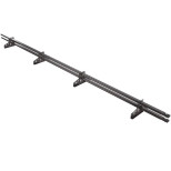 Снегозадержатель трубчатый овальный Borge для фальцевой кровли RAL 8019 Matt серо-коричневый 3000 мм 4 опоры