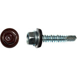 Саморез кровельный Kenner 5,5х25 мм RAL8019 серо-коричневый 3000 штук в упаковке