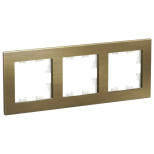 Рамка трехместная Schneider Electric AtlasDesign Nature ATN312203 металл латунь