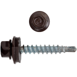 Саморез кровельный Креп-Комп ск358017к 4,8х35 мм Ral 8017 темно-коричневый 3000 штук