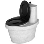 Туалет торфяной Экопром Rostok с термосиденьем белый гранит