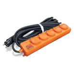 Изображение товара Удлинитель силовой UNIVersal У10-026 9634140 40 м выключатель с индикатором 5 розеток с защитной крышкой и заземлением КГ 3х1,5 3500 Вт IP44