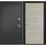 Дверь входная металлическая Дверной Континент Рубикон Царга Л левая 860x2050 мм снаружи металл Серебристый антик внутри МДФ Лиственница