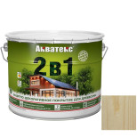 Покрытие алкидное защитно-декоративное для древесины Акватекс 2 в 1 полуматовое бесцветное 9 л