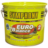 Краска акрилатная Symphony Euro-Balance 2 глубоко матовая 2,7 л пластиковое ведро