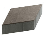 Тротуарная плитка Steingot Color Mix из серого цемента с частичным прокрасом ромб темно-серая 200х200х60 мм