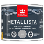 Краска по ржавчине Tikkurila Metallista глянцевая серая 0,4 л