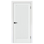 Дверь межкомнатная Komfort Doors Мальта L-23 глухая эмаль белая 1900х600 мм в комплекте коробка 2,5 шт и наличник 5 шт