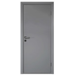 Дверь межкомнатная EtaDoor ПВХ с алюминиевым торцом глухое серое RAL7035 2000х900 мм