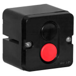 Пост кнопочный Электродеталь ПКЕ-722/2 пуск-стоп черная/красная