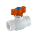 Кран PP-R шаровой белый внутренняя пайка Дн 32 бабочка MINI VALFEX А9017-М
